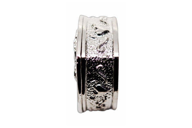Silver Heart Wedding Arras Box Coin Set with Couple 2 Inch