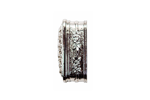 Silver Rectangle Arras Box Coin Set with Rhinestones 2.25 Inch