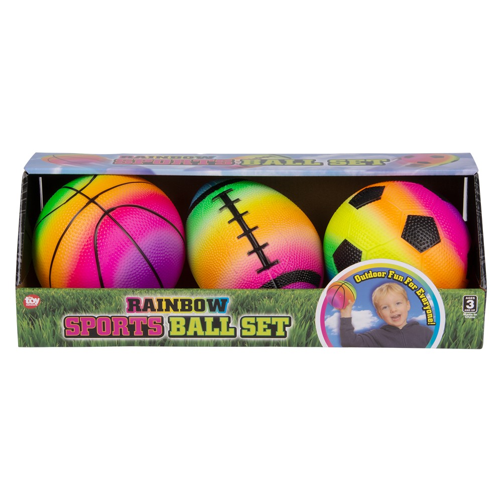 Rainbow Sports Ball Set 5-6" (3-Piece Set)