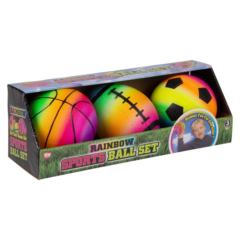 Rainbow Sports Ball Set 5-6" (3-Piece Set)