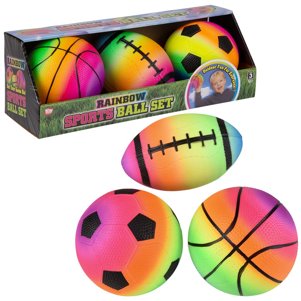Rainbow Sports Ball Set 5-6" (3-Piece Set)