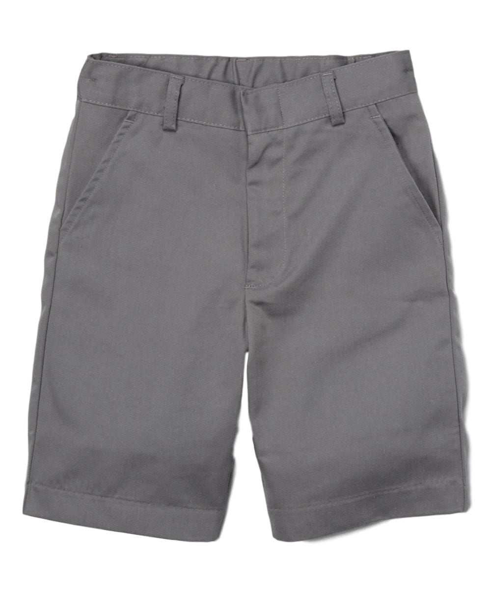 Boy Khaki Uniform Shorts With Adjustable Waist Cotton Fabric - Khaki, Adjustable Waist, Pockets (1 Piece)