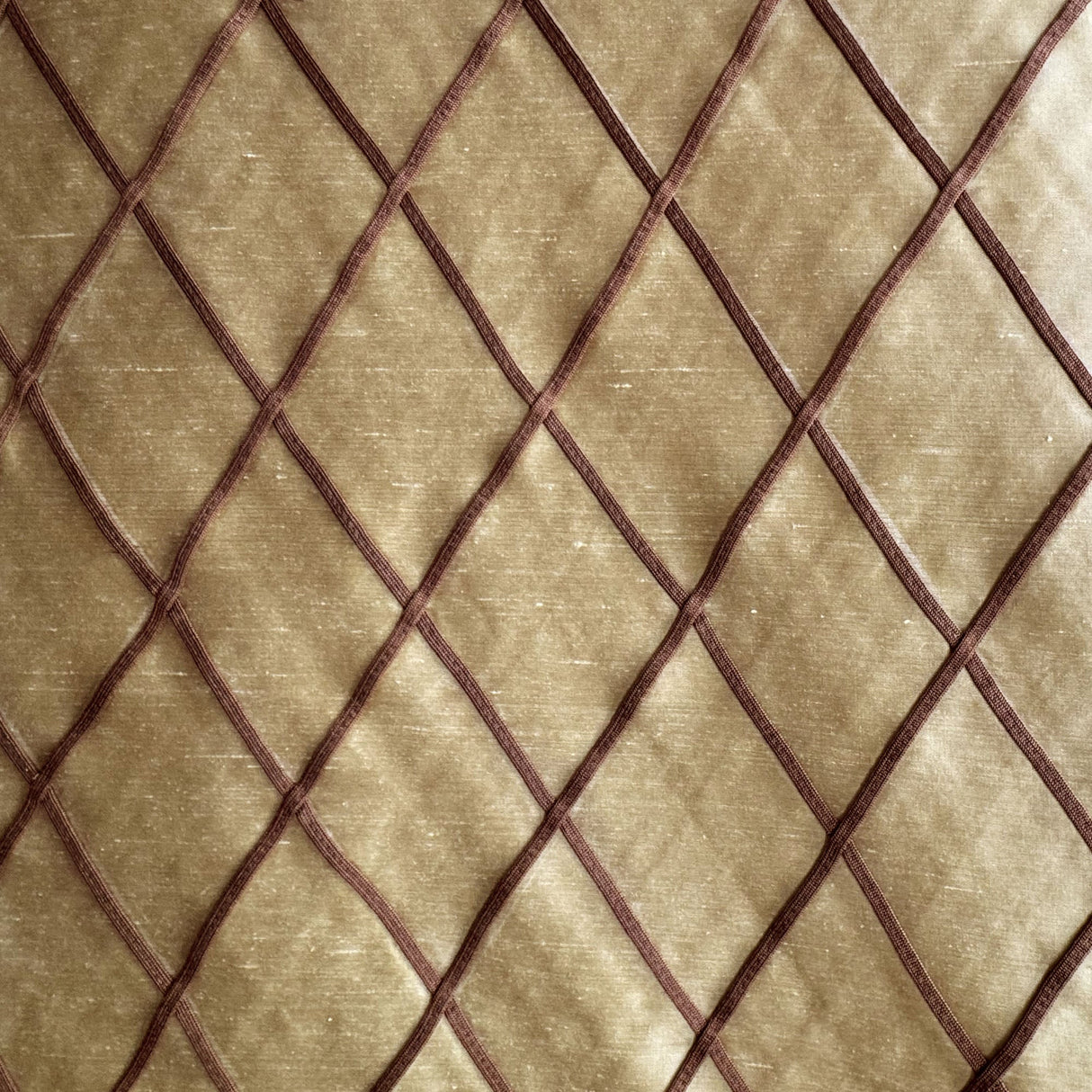Scada Silk Fabric - Diamond Geometric Pattern, 54" Width (1 Yard)