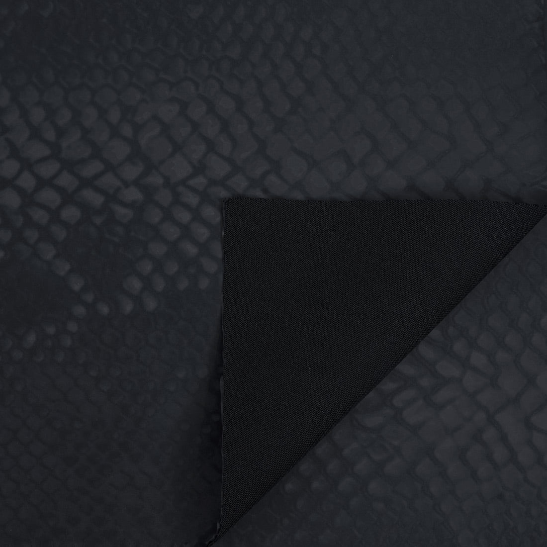 Serpent Polyester Spandex Slick Vinyl Fabric - Snake Skin Inspired Pattern, 54" Width (1 Yard)