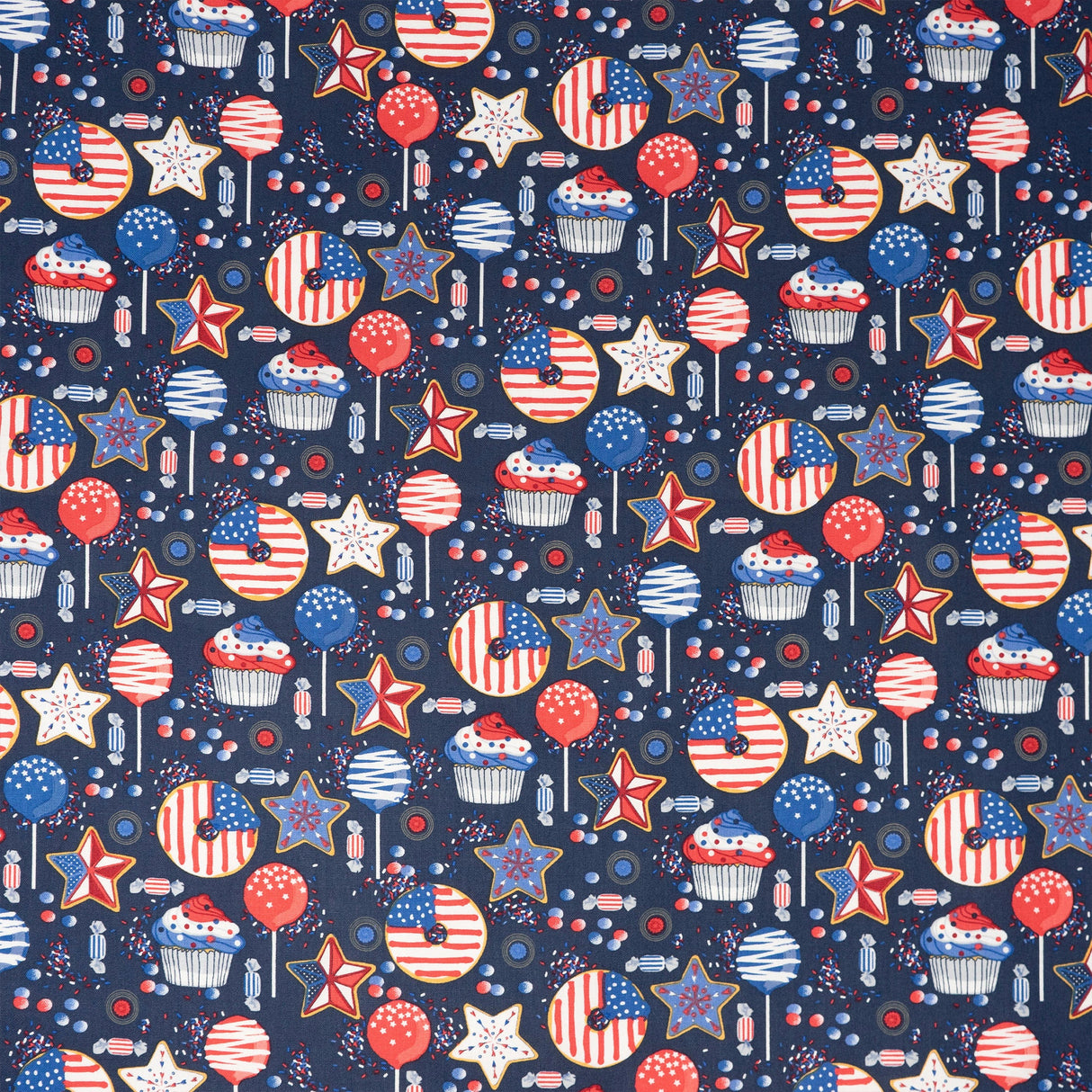 Patriotic Sweets 100% Cotton Fabric by the Yard
