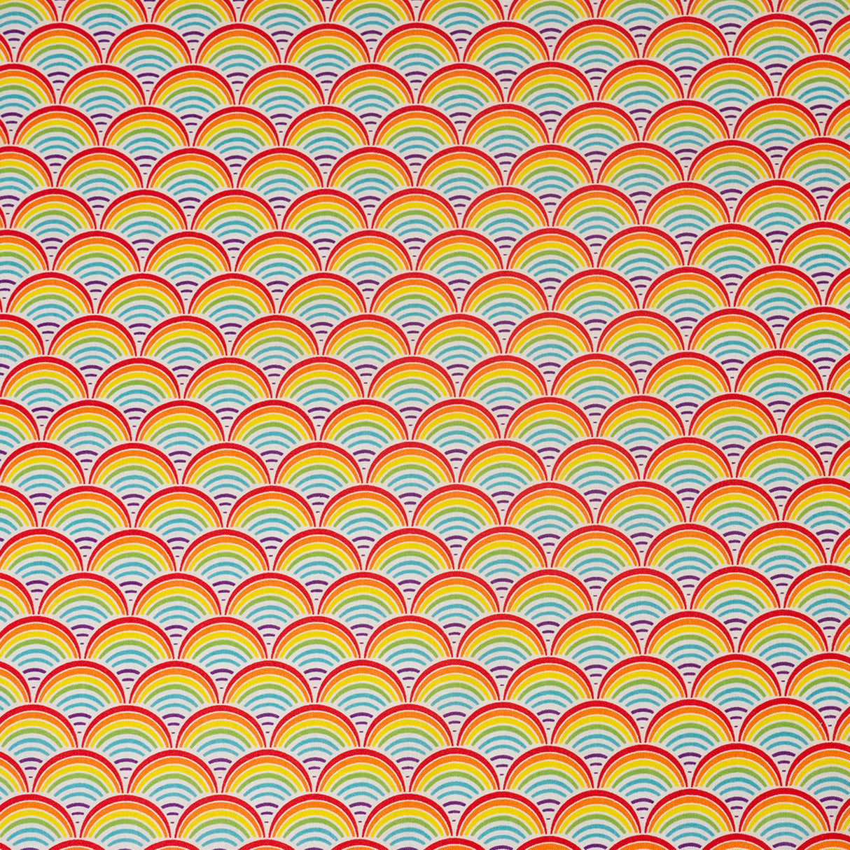 SINGER 100% Cotton Rainbow Geo Scallops Fabric by the Yard