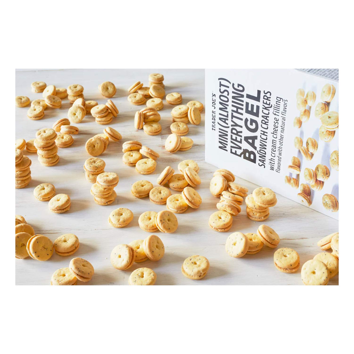 Trader Joe’s Mini Everything Bagel Sandwich Crackers 7.05 Oz