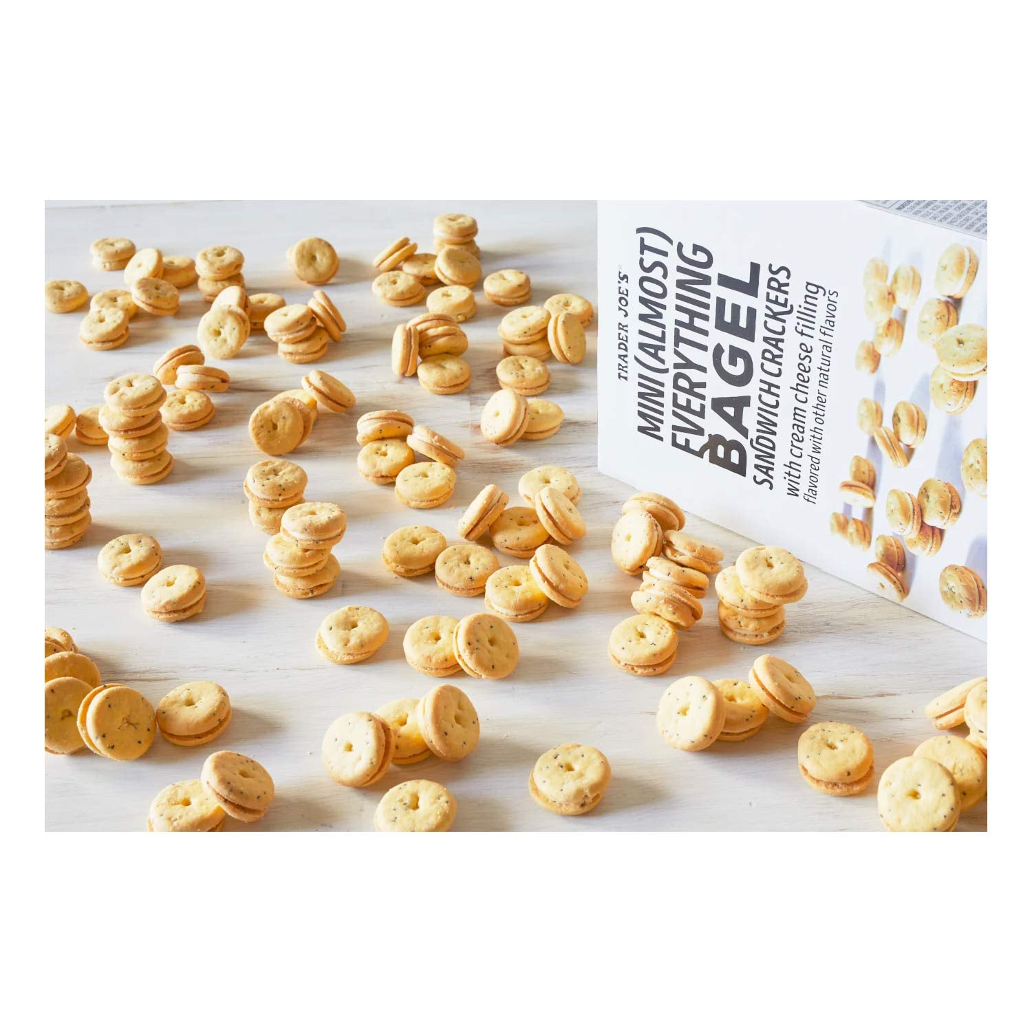 Trader Joe’s Mini Everything Bagel Sandwich Crackers 7.05 Oz