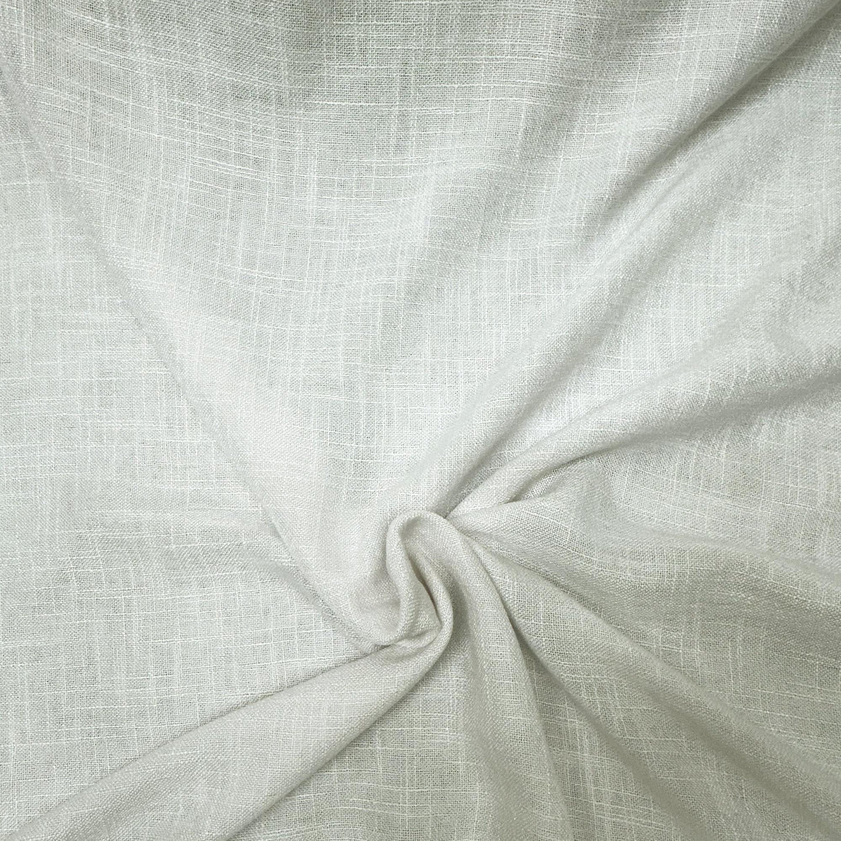 Shira Sheer Polyester Viscose Fabric - Solid Sheer, White, Ivory, Flax, 118" Width (1 Yard)
