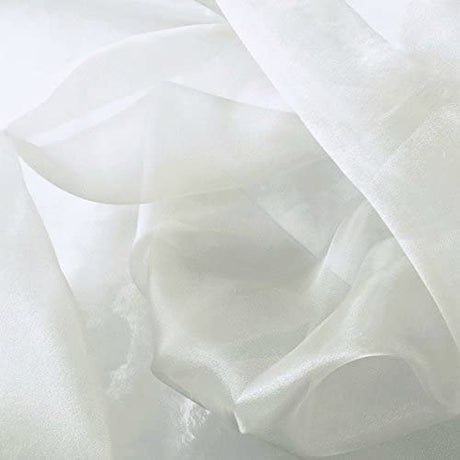 1 Yard Sparkle Crystal Sheer Organza Fabric, 60? Wide Shiny 100% Polyester Fabric for Fashion, Crafts, Decorations