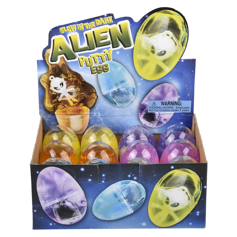 Glow in Dark Alien Putty Egg (12 PC)