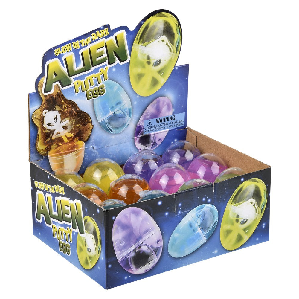Glow in Dark Alien Putty Egg (12 PC)