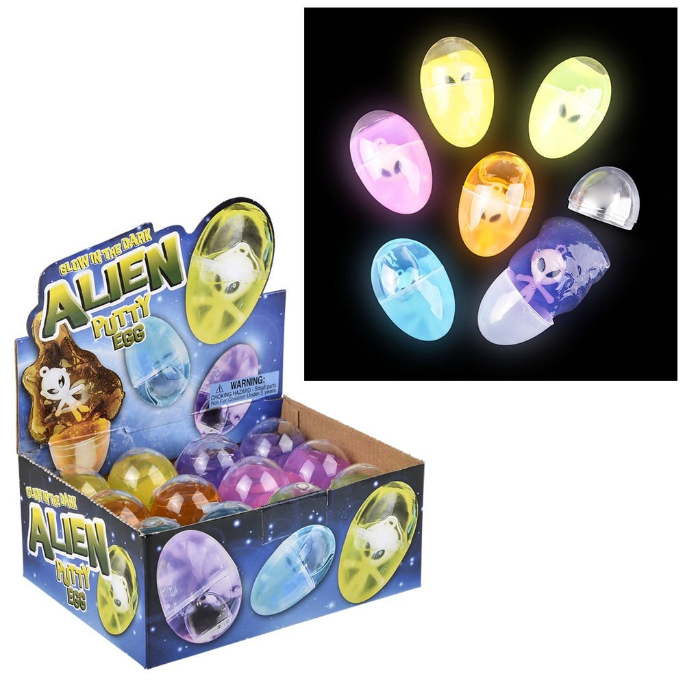 Glow in Dark Alien Putty Egg (12 PC)