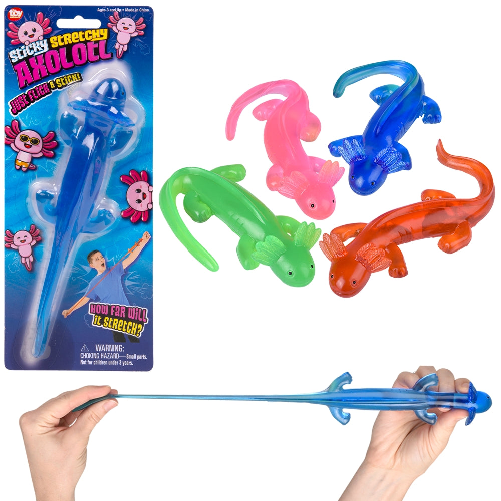 Sticky Axolotl Stretchy Toy 8" (1 DZ)