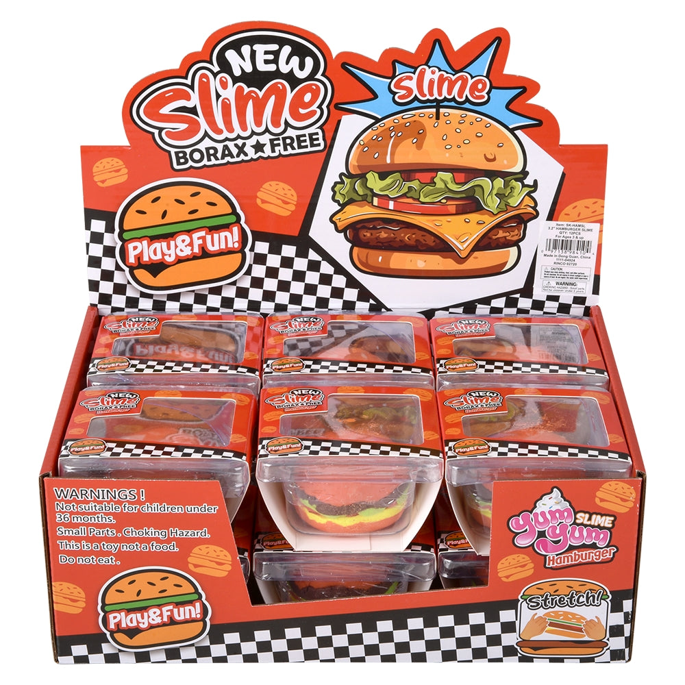 Cheeseburger Clay Slime (12 Ct Display)