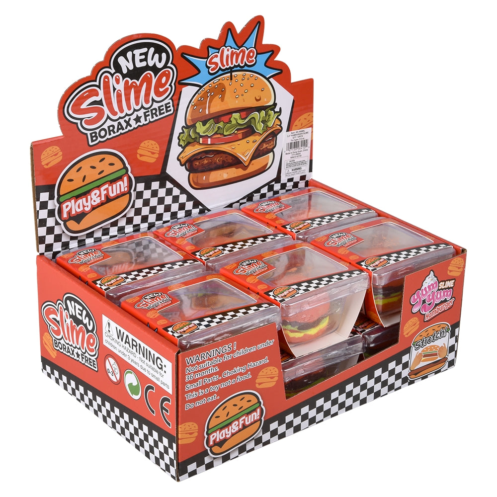 Cheeseburger Clay Slime (12 Ct Display)