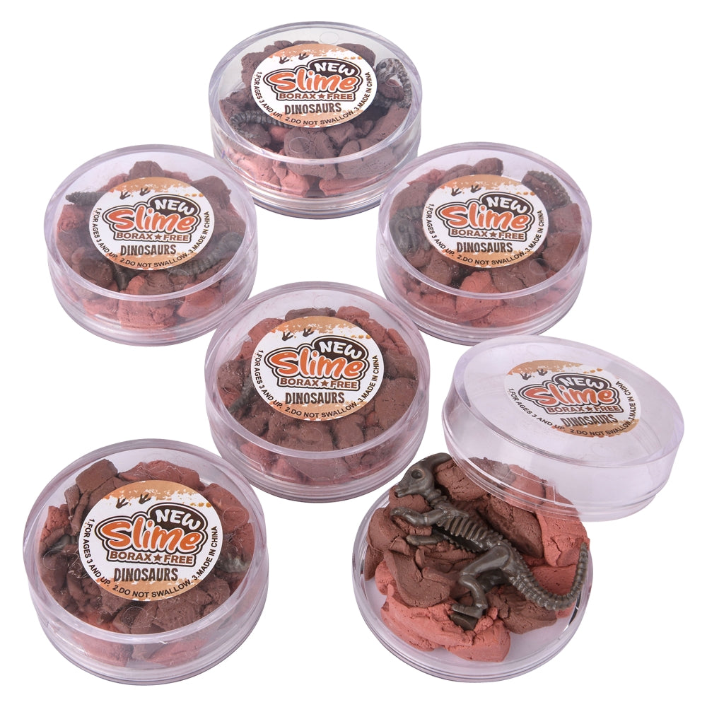 Dinosaur Fossil Play Clay Slime (24 Ct)