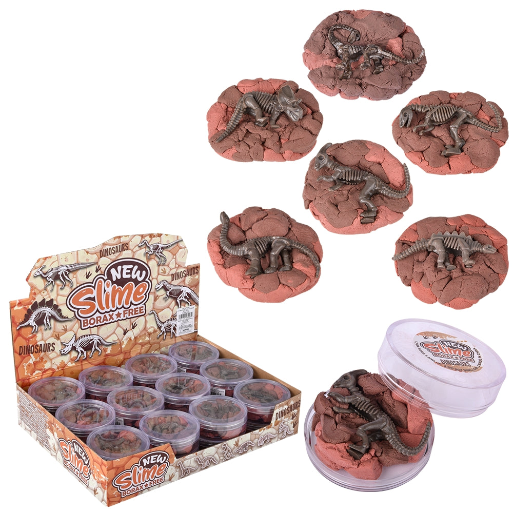Dinosaur Fossil Play Clay Slime (24 Ct)