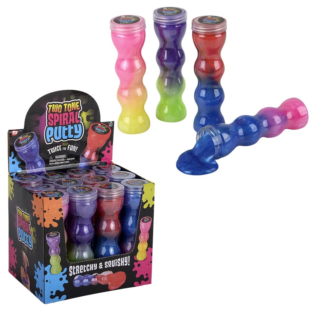 Putty Spiral Bottle Two-Tone Putty (12 PC Display)