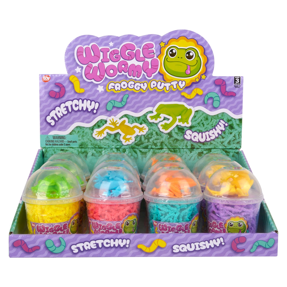 Frog Putty Wiggle Wormy 3.6" (12 PC Display)