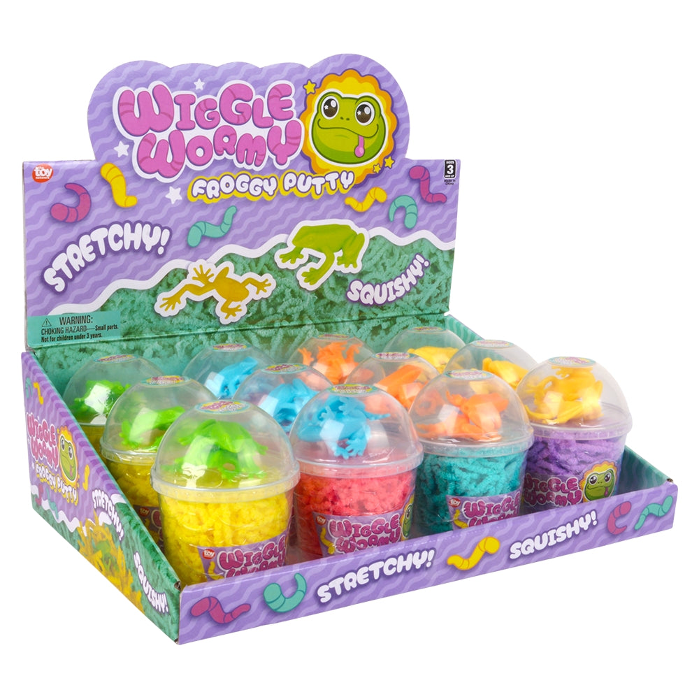 Frog Putty Wiggle Wormy 3.6" (12 PC Display)