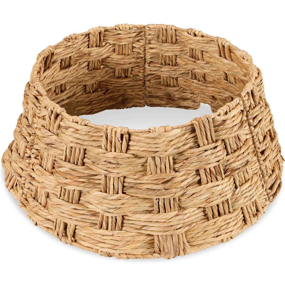 24-Inch Woven Water Hyacinth Christmas Tree Collar