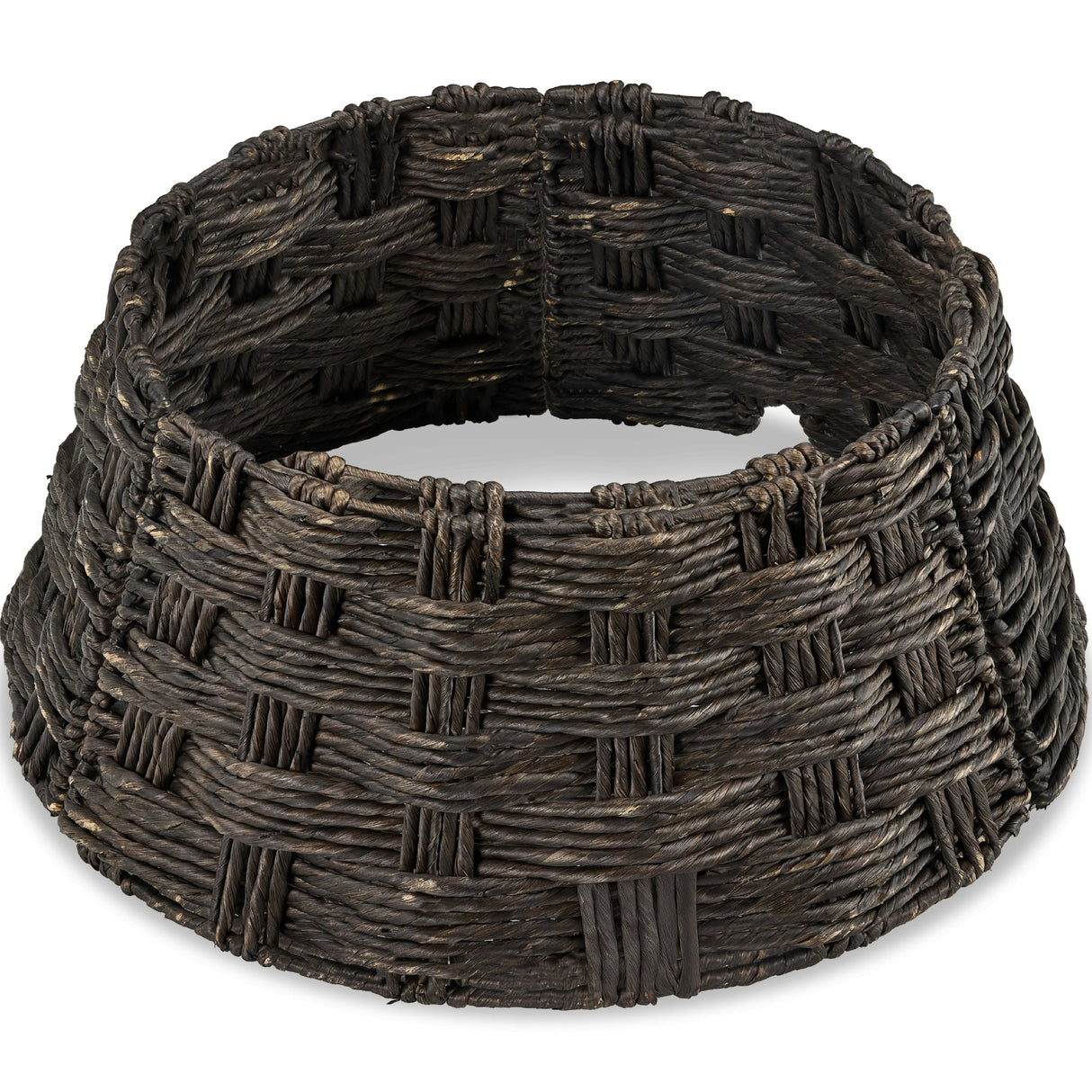 24-Inch Woven Water Hyacinth Christmas Tree Collar