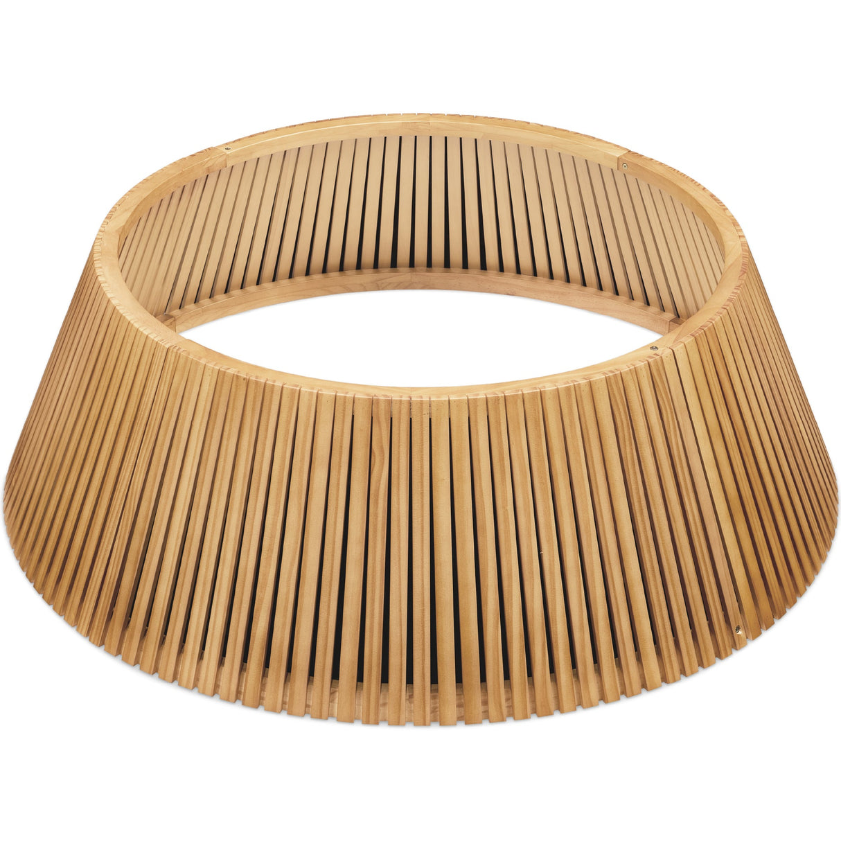 42-Inch Solid Wood Slatted Christmas Tree Collar