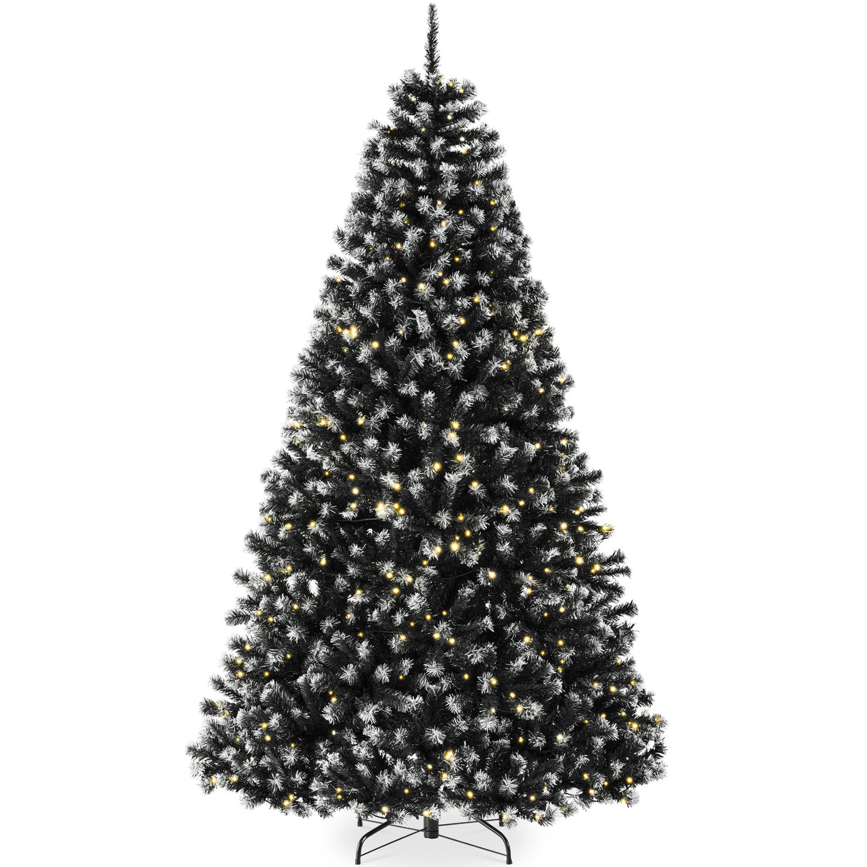 Pre Lit Frosted Black Spruce Christmas Tree with Lights