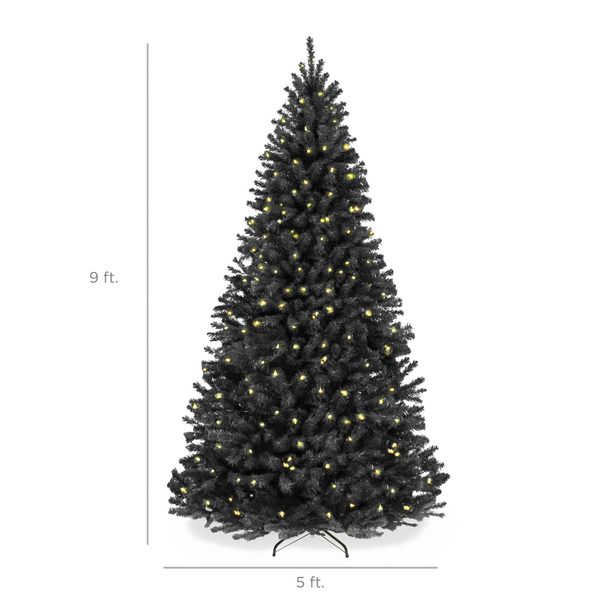 Pre Lit Black Spruce Christmas Tree with Twinkle Lights