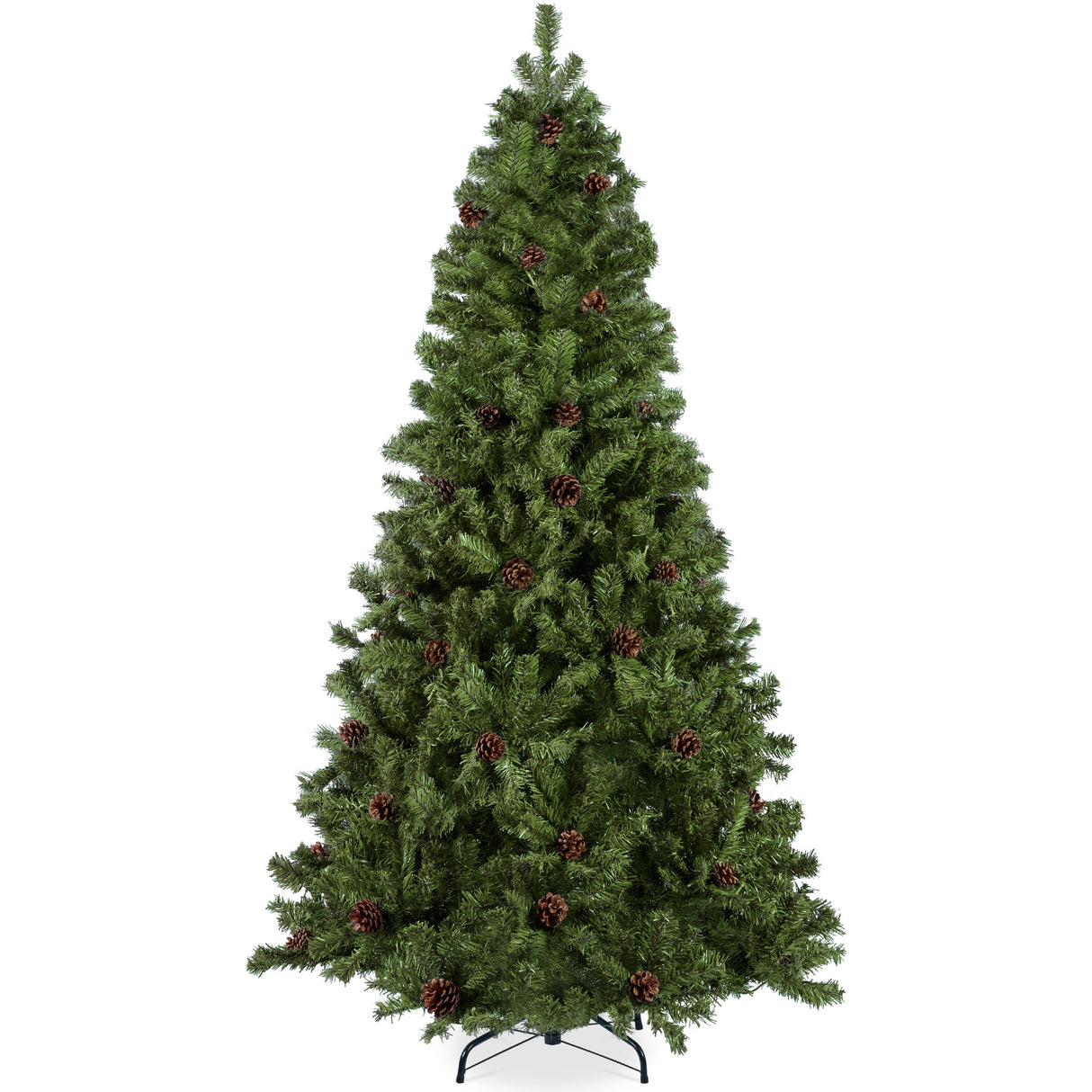 Pre Decorated Christmas Tree with Pinecones Natural Look