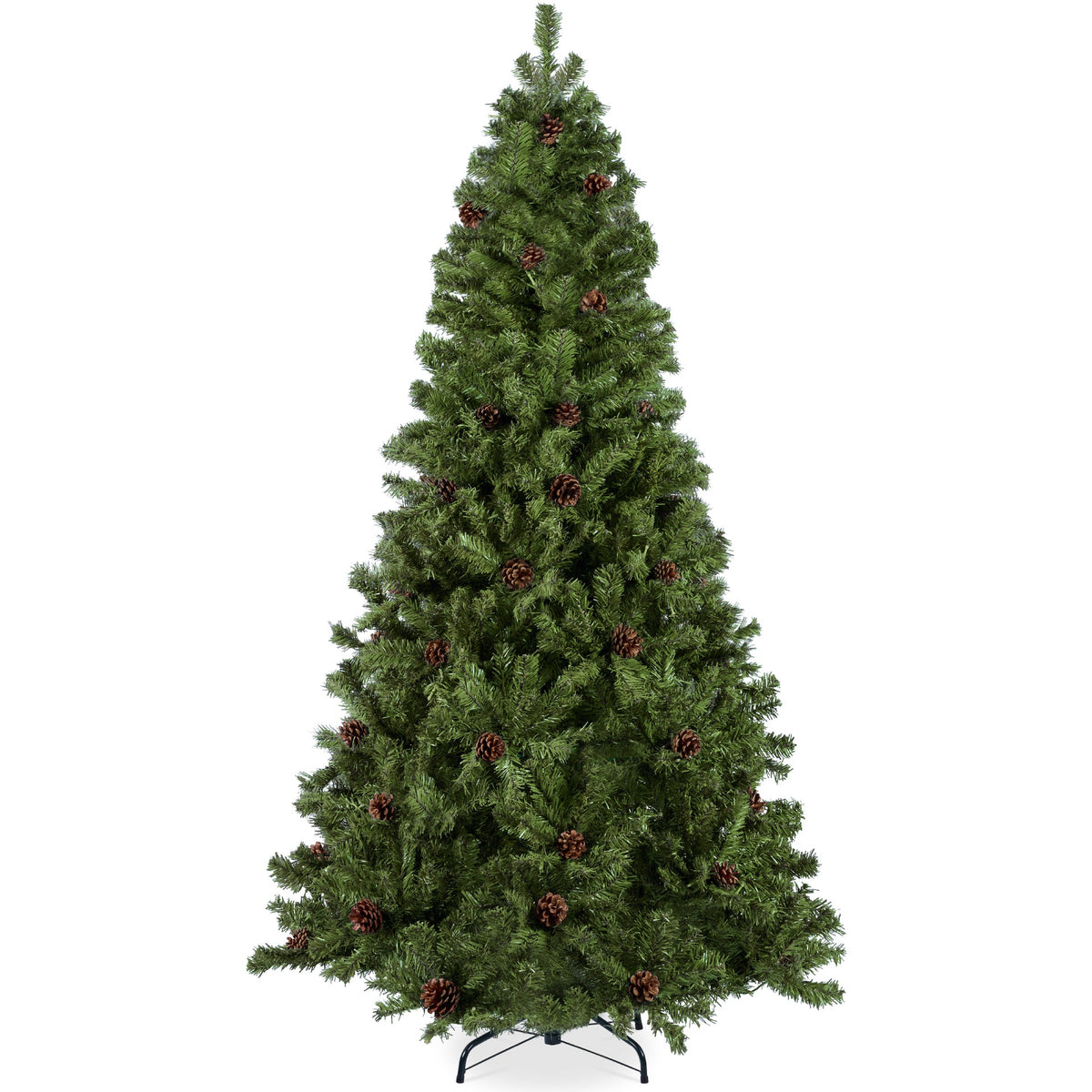 Pre-Decorated Christmas Tree with Pinecones and Natural Look product image showing its overall design and key features.