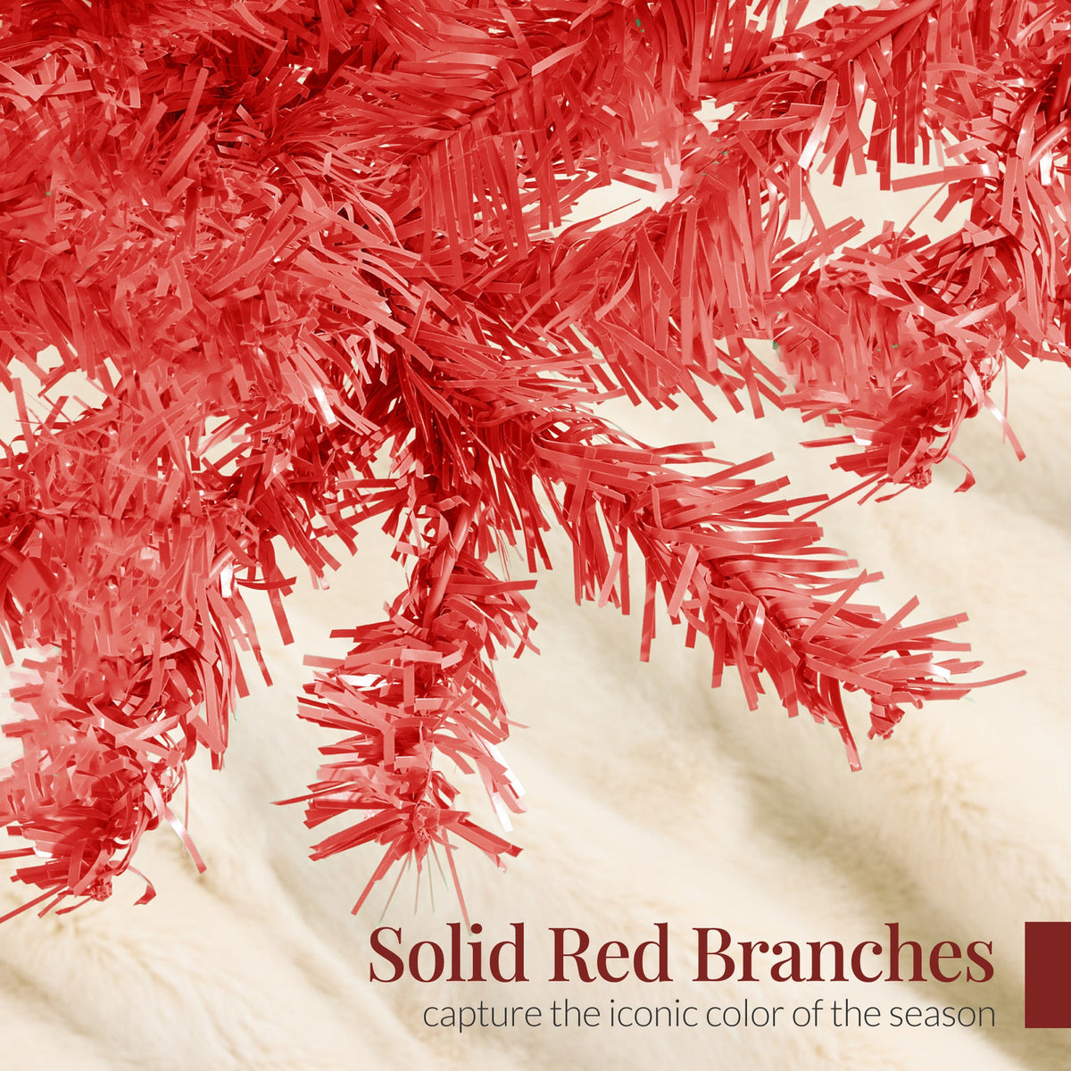Artificial Unlit Pine Christmas Tree with Flexible Branch Design product image showing its overall design and key.