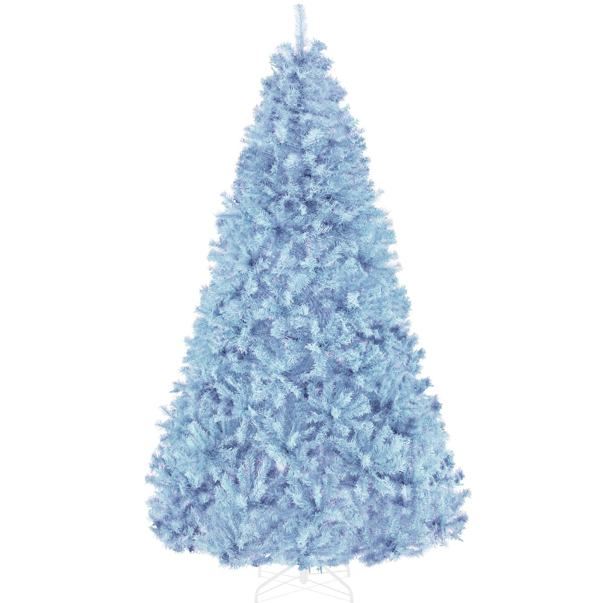Unlit Artificial Christmas Tree with Flame-Retardant PVC Branches product image showing its overall design and key.