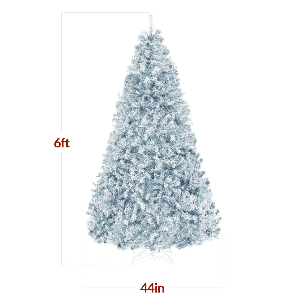 Ice Blue Artificial Christmas Tree Unlit Pine Easy Assembly