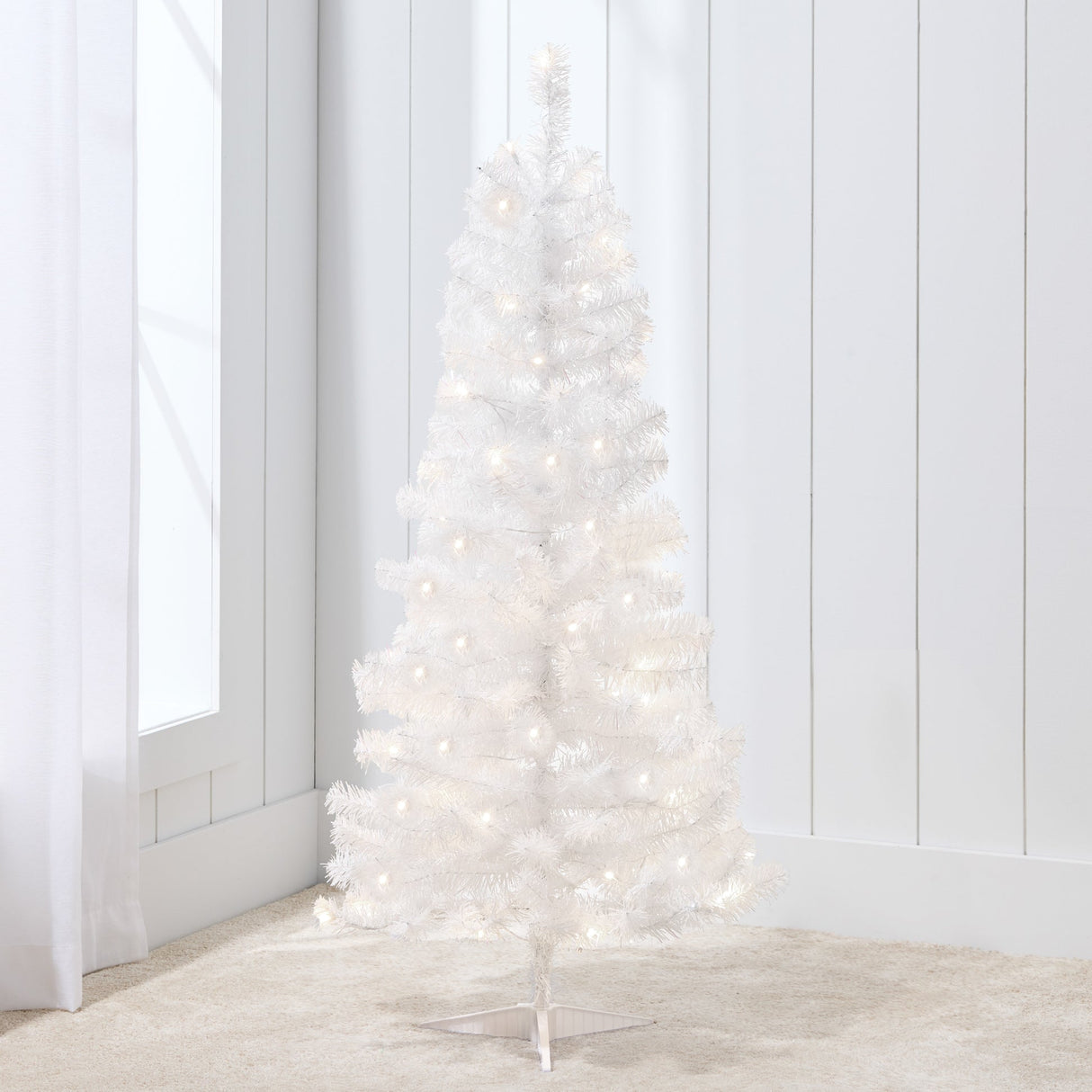 4ft Pre-Lit Colorful Mini Spruce Christmas Tree with LED Lights