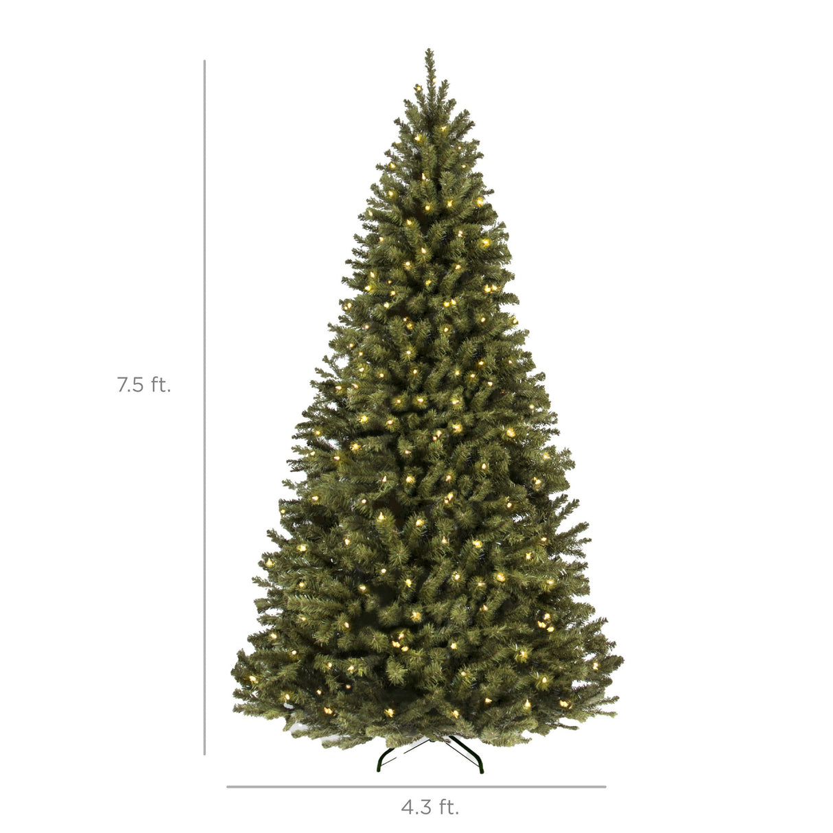 Pre Lit Artificial Spruce Christmas Tree with Twinkle Lights