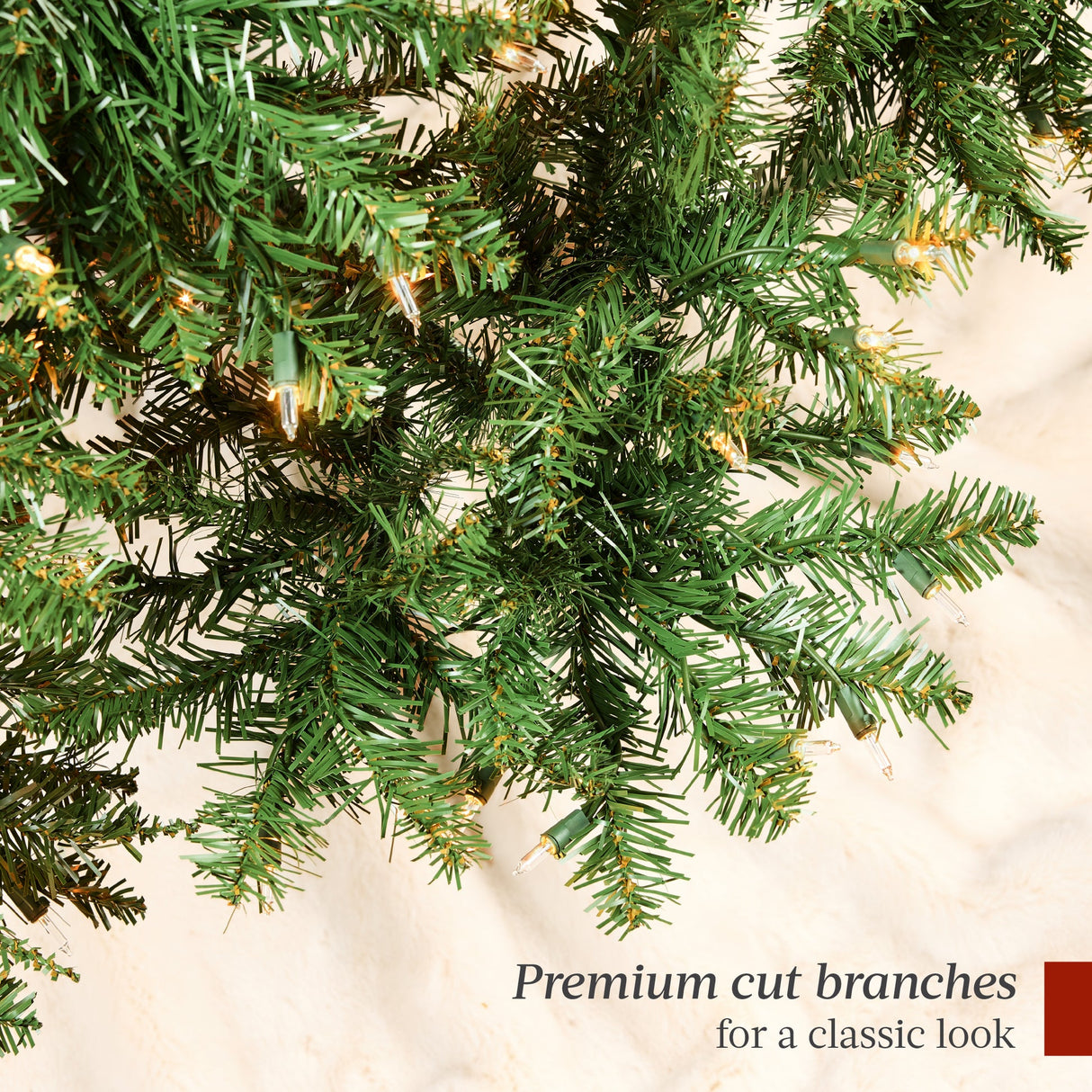 Pre Lit Hinged Douglas Fir Christmas Tree with Stand