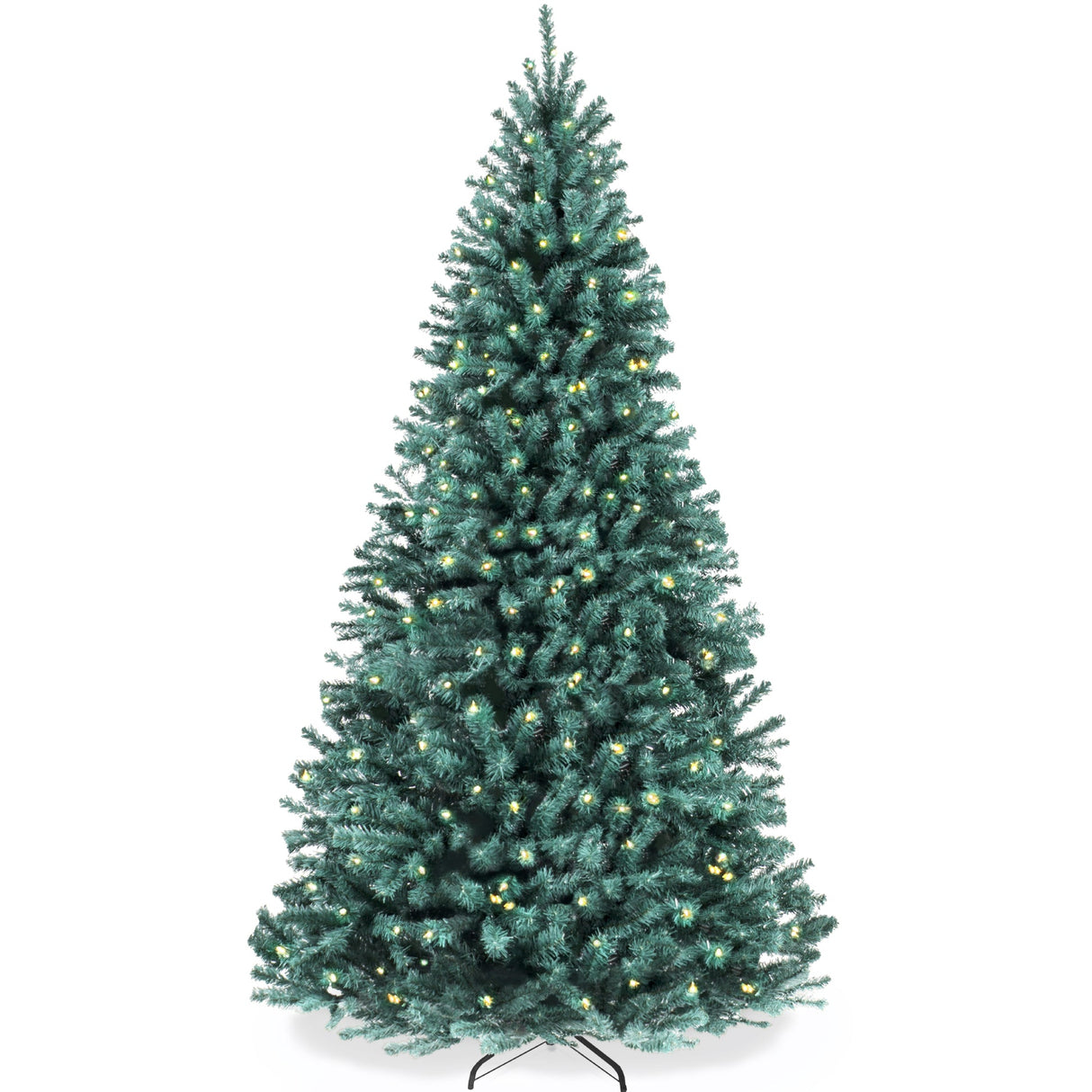 Pre Lit Blue Spruce Christmas Tree with Foldable Base