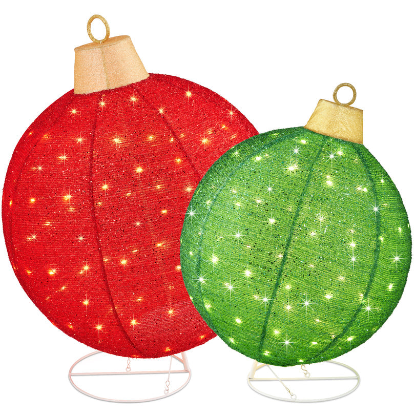 RADYAN lighted pop-up Christmas ornament set with 180 LED lights included for holiday decor
