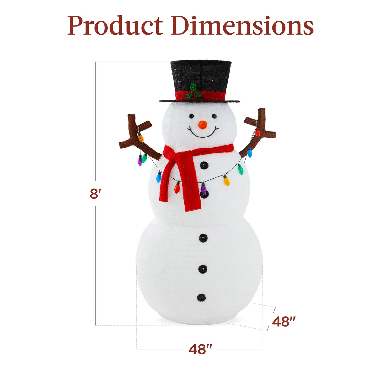 Lighted Pop-Up Snowman Outdoor Christmas Decoration with LED Lights