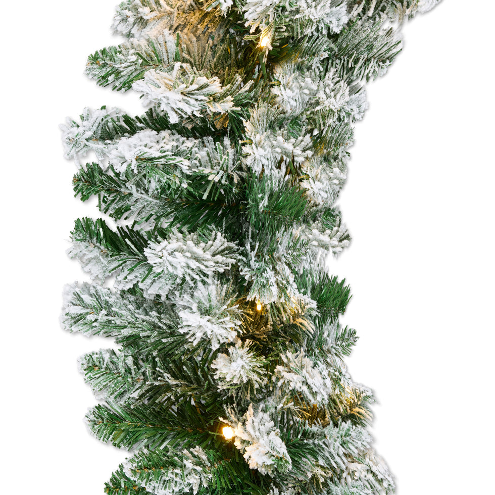 9Ft Pre-Lit Christmas Garland with 2-in-1 LED Lights