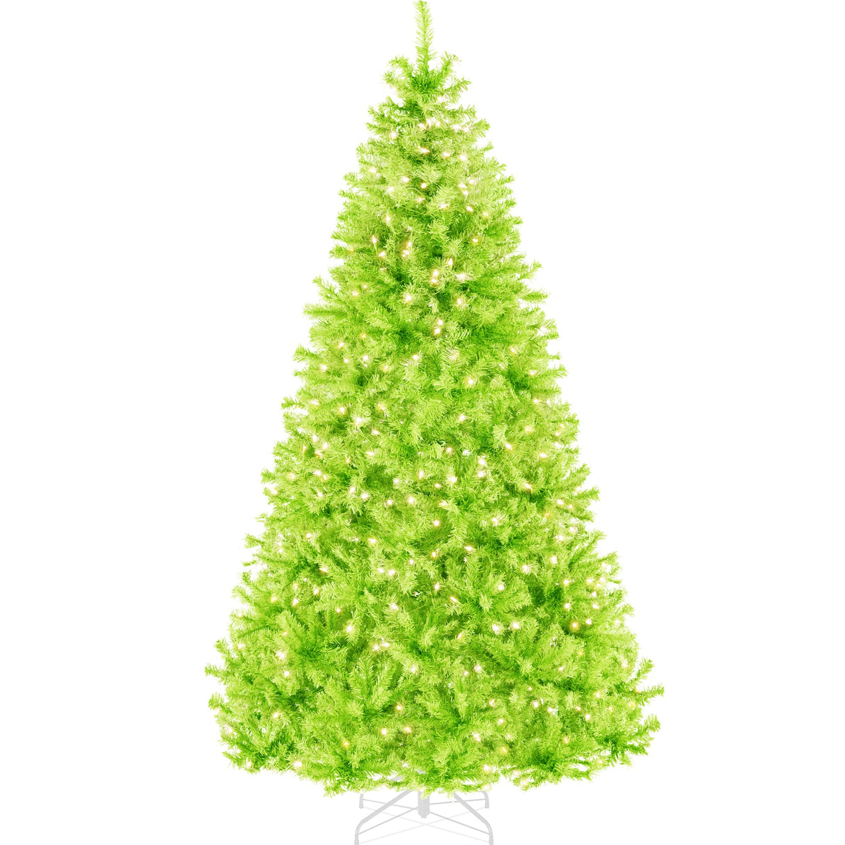 Pre Lit Lime Green Artificial Christmas Tree with Incandescent Lights