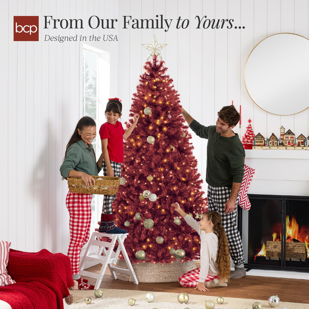 Pre-Lit Artificial Christmas Tree with Incandescent Lights and Sturdy Stand product image
