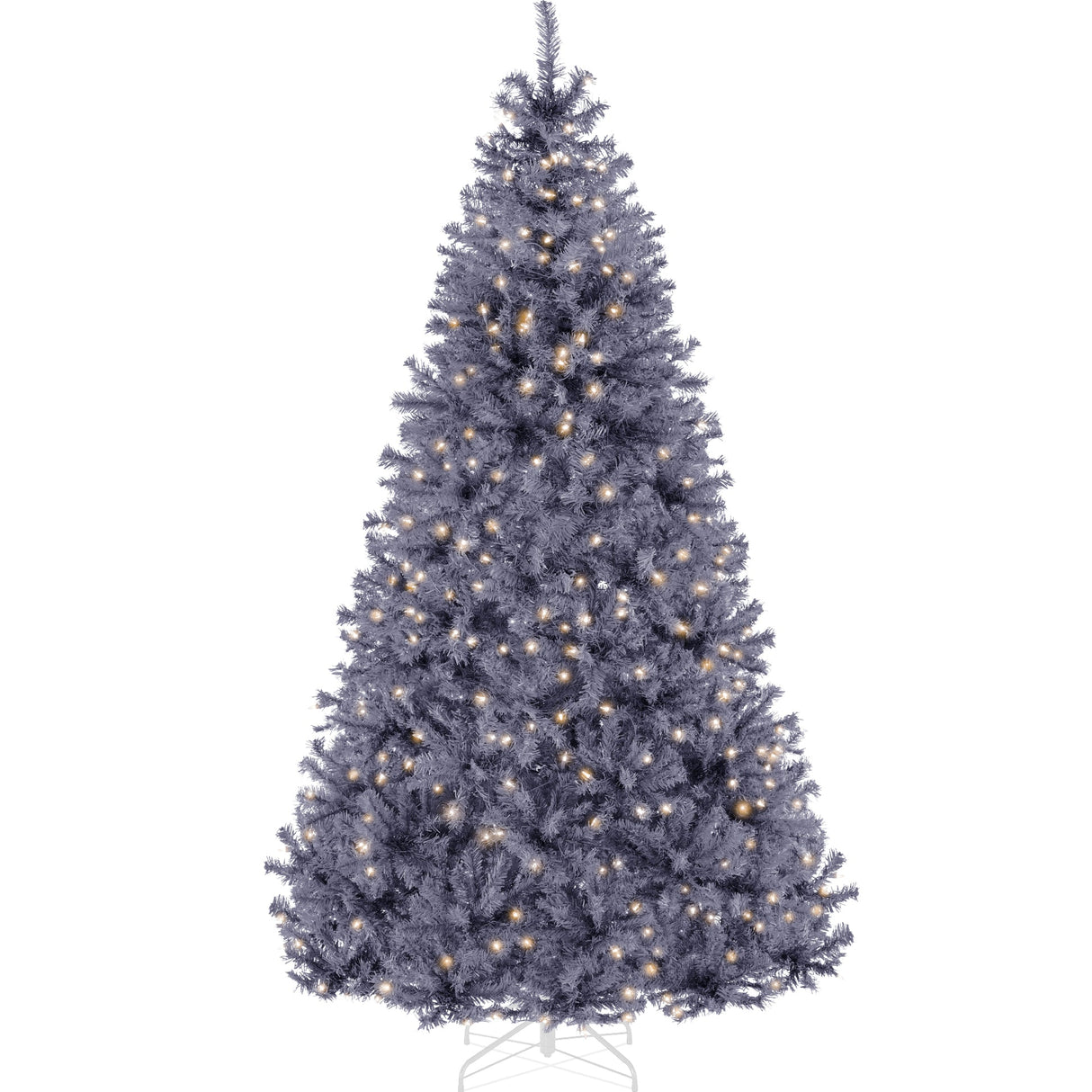 Pre Lit Charcoal Artificial Christmas Tree with Incandescent Lights
