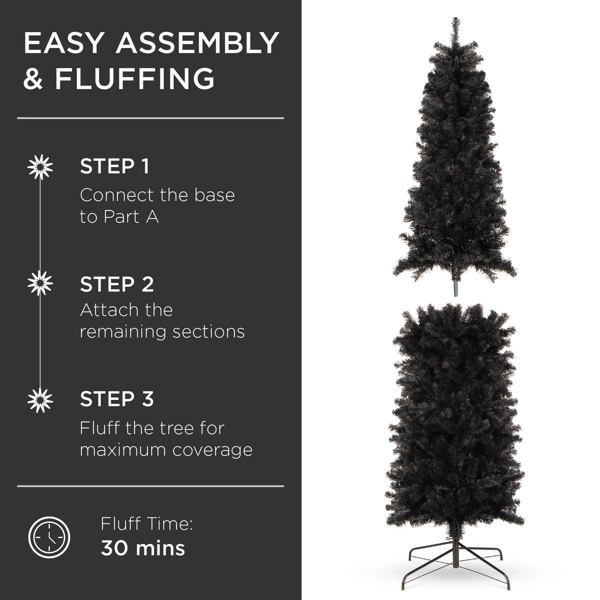Artificial Pencil Christmas Tree for Small Space Holiday Decor product image showing its overall design and key.
