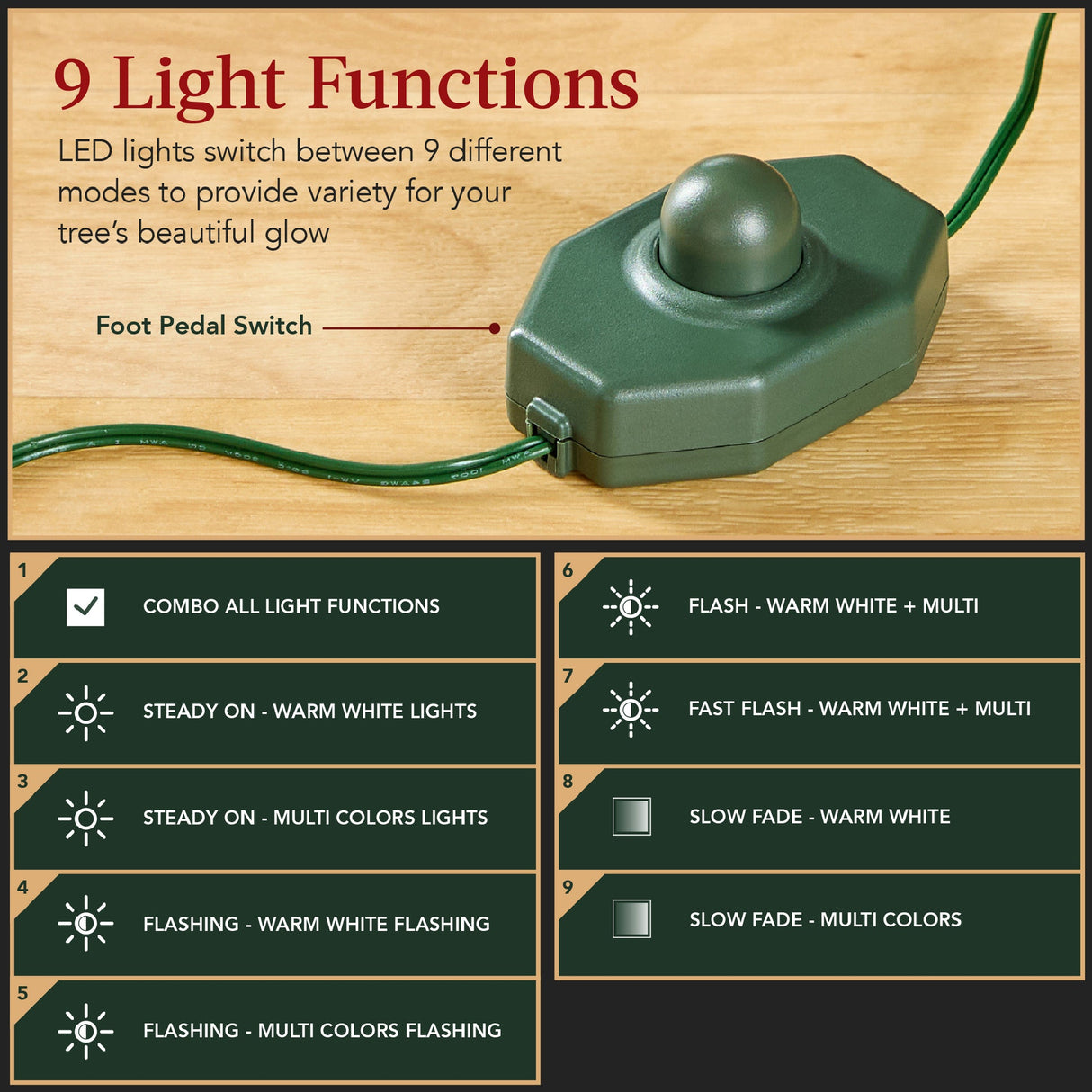 Pre Lit Cashmere Christmas Tree with LED Lights & Cordless System