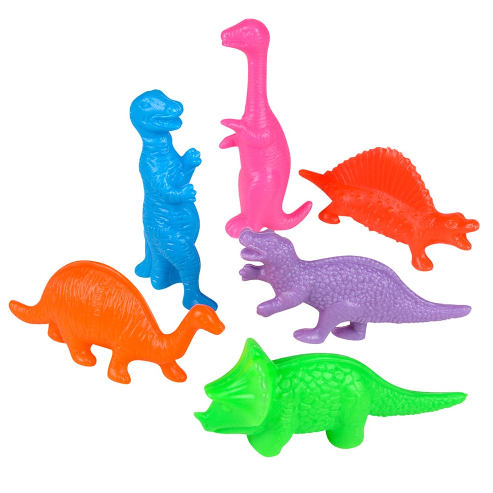 Plastic Dinosaurs Mini Figures (144 Pc Poly Bag)