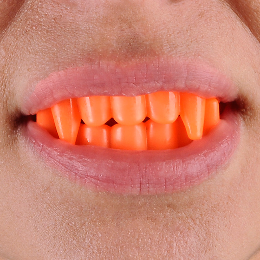 Neon Goofy Teeth (144 Pc Poly Bag)