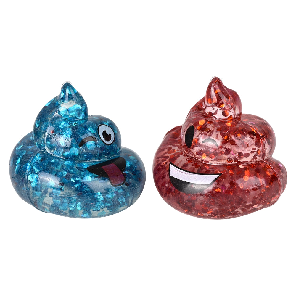 Mini Glitter Poop Squeezy Figurines (100 Ct)
